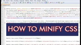 How to minify CSS using Notepad++