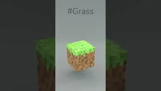 Minecraft Grass Block 3D Texture Tutorial #Shorts