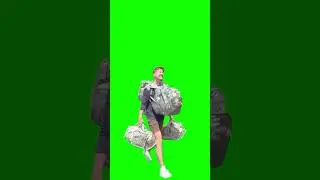 МИСТЕР БИСТ БЕЖИТ С ДЕНЬГАМИ НА ЗЕЛЕНОМ ФОНЕ / МИСТЕР БИСТ ФУТАЖ / MR BEAST ON GREEN SCREEN #mrbeast