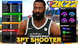 NBA 2K22 CURRENT GEN DEMIGOD SHOOTING GUARD BUILD - RARE 3PT SHOOTER BUILD WITH CONTACT DUNKS