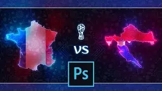 Making a Neon Glow Soccer Poster in Photoshop: World Cup Final 2018