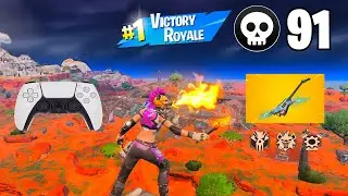 91 Elimination Solo vs Squads Build / Zero Build Gameplay Wins (Fortnite Chapter 5 Season 3 PS5)