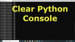 Clear Python Console in WIndows Linux and OS X