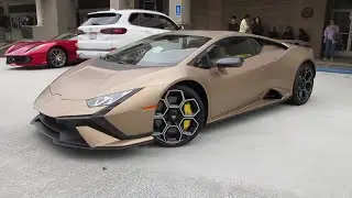 Matte Gold Lamborghini Huracán Tecnica (w/ startup)