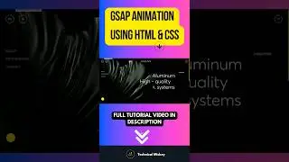 GSAP Animation Website Clone | GSAP Tutorial | GSAP #gsap #shorts