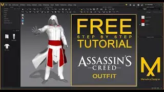 Free complete tutorial of Assassin's creed outfit ( marvelous Designer - Clo3d ) Academy Center