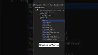 Square in Turtle python #python #shorts #pythonprogramming