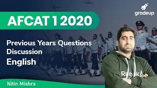 Previous Year English Questions by Nitin Mishra | AFCAT 2020 | Gradeup