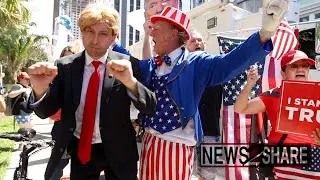 MAGA activists rally for former President Trump outside federal arraignment in Miami