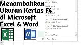 Cara Menambah Ukuran Kertas F4 di Excel dan Word