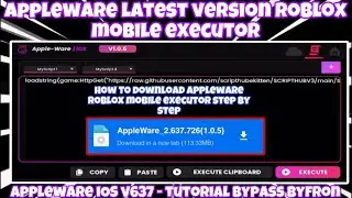 HOW TO DOWNLOAD & USE AppleWare EXECUTOR V637 ON IOS (TUTORIAL) FOR ROBLOX MOBILE (IPHONE/IOS) 2024