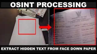 OSINT Processing: Extract Hidden Text from Face Down Paper