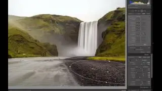 Ejemplos de revelado de imágenes con Lightroom: Cascada de Skógafoss