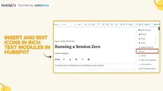 How to insert and edit icons in rich text modules in HubSpot