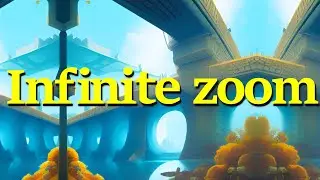 Infinite zoom in Vegas pro / A.I. generated images /