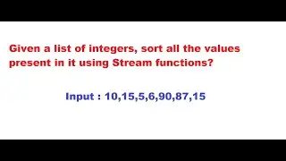 List of integers, sort all the values present in it in descending order using Stream functions? java