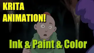 Krita Animation - ink n paint, color, background ...