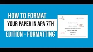 How to format your paper in APA style in 2021 - Formatting