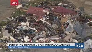 Valley View, Texas storm damage: Travel center destroyed in reported tornados