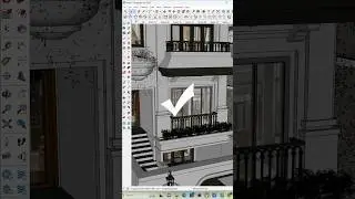 ✅Quick Window design with simple step | 🥇1001 bit tool power with SketchUp #viral #shorts #tips