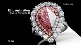 Ring Animation 11 on Black Background. Photorealistic rendering. Jewelry Visualization.