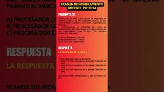 Examen de Nombramiento PIP 2024 - Pgta 31