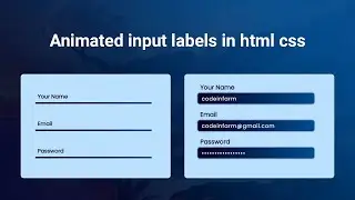 🔴How to make html css input label animation | floating placeholder text input in html @codeinfarm