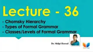 Chomsky Hierarchy | Types of Grammar | Classes of Grammar | Levels of Grammar | Lecture-36