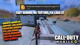 FAST RENDER NO TEXTURE  CONFIG IN COD MOBILE | FIX LAGS BR/MP | CODM CONFIG SEASON 7