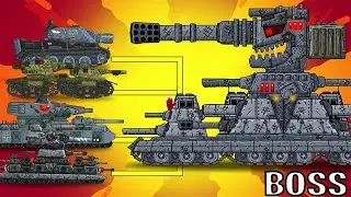 Mega Tanks Vs Mega BOSS - Cartoons about Tanks