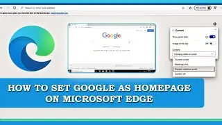 How to Set Google As Homepage on Microsoft Edge Browser | Default Set Google as Homepage