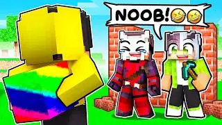 Hayatta Kalmak için İNŞA ET Yarışmasında Noob gibi davranıp OP Block ile Trolledim! | Minecraft