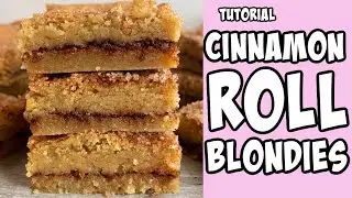 Cinnamon Blondies! Recipe tutorial #Shorts