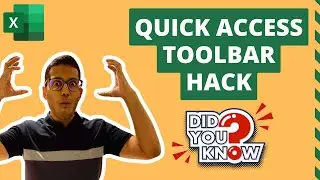 Did You Know this Excel Quick Access Toolbar Hack? 🔥