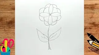 How To Draw Flowers With Pencil Step By Step Youtube