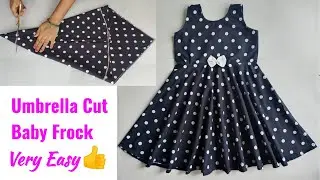 Umbrella cut Baby frock cutting and stitching | Baby Frock cutting and stitching