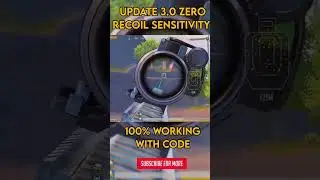 No Recoil sensitivity pubg mobile | 3.0  Update | zero recoil sensitivity bgmi/pubg mobile #pubg