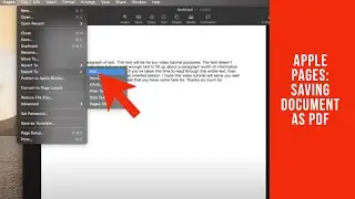 How to Save Apple Pages as a PDF