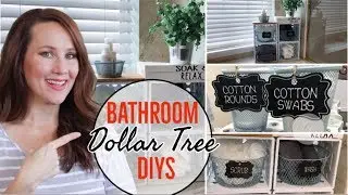 SMALL SPACE DOLLAR TREE  DIY BATHROOM  IDEAS