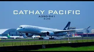 New friends visiting ! Cathay Pacific A350-941(B-LRS) take off at KHH Int'l Airport (runway 09)