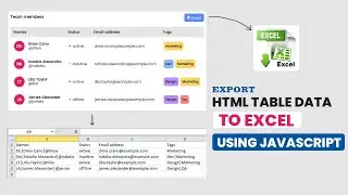 JavaScript Tutorial: Export HTML Table to Excel - Step-by-Step