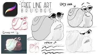 What are the BEST brushes for Linework (Inking) to use in Procreate?  Free Brushes Tutorial