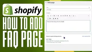 Shopify FAQ Page Tutorial 2024 | How To Add FAQ Page On Shopify