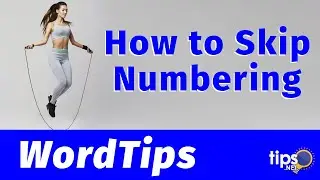 How to Skip Numbering