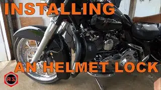 Installing an amazon helmet lock on my Harley