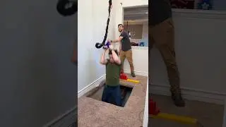 Trap Door Bungee Jump goes bad