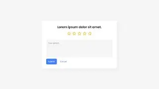 How To Create Rating Form With HTML CSS And Javascript