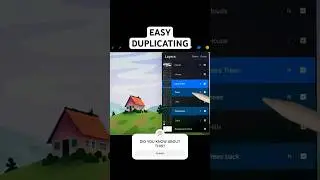 Duplicating multiple layers the quick way ⭐️ #procreatetips #procreate