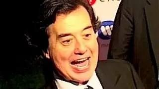 JIMMY PAGE runs into friend outside Warner Music Grammy Party -- 2005
