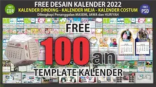 Cara Mudah Mendapatkan 100an Template Kalender 2022 (Free CDR & PSD)